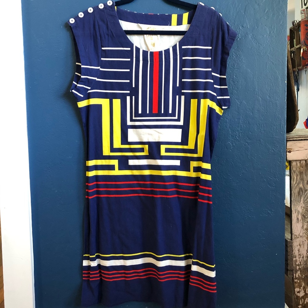 Vintage Anthropologie Knitted Dove Dress Large